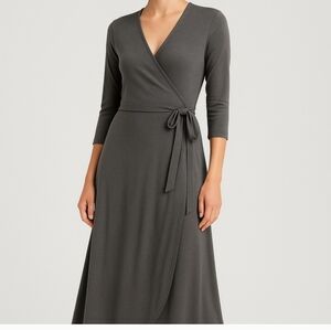 Eileen Fisher Black Wrap Dress